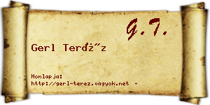 Gerl Teréz névjegykártya